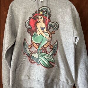 Gray Mermaid Graphic Women's Sweater